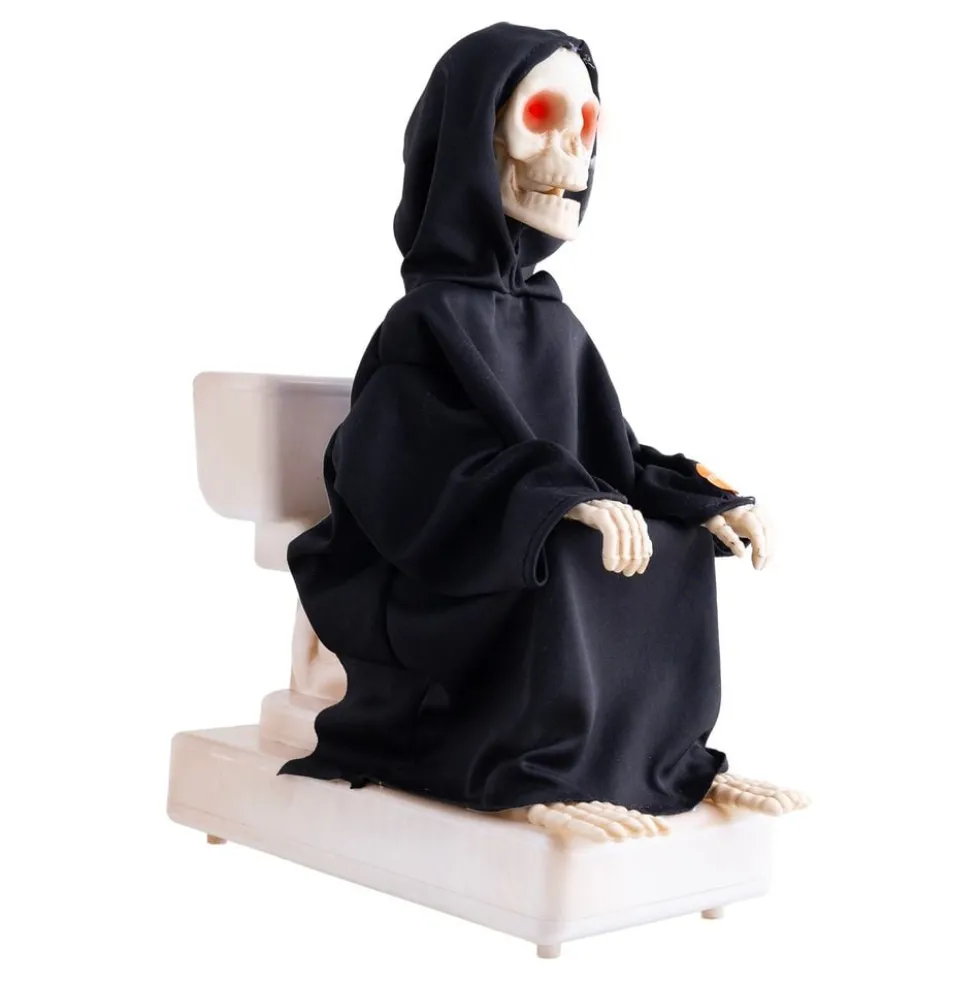 Animeret Skelet på Toilet Prop