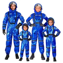 Astronaut Blå Metallic Dame Kostume