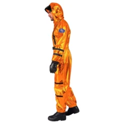 Astronaut Orange Metallic Herre Kostume