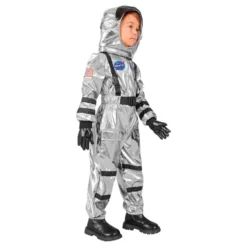 Astronaut Silver Metallic Børnekostume