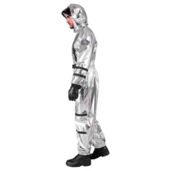 Astronaut Silver Metallic Herre Kostume
