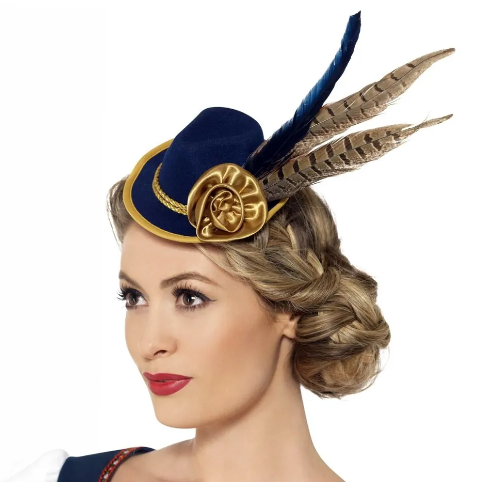 Autentisk Bavarian Oktoberfest Minihat Blå