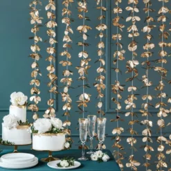 Backdrop Blomster Guld