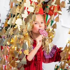 Backdrop Juletræer Guld