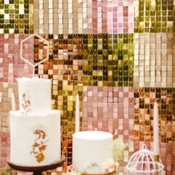Backdrop Pailletpanel Guld