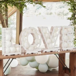 Ballonboks Love Hvid