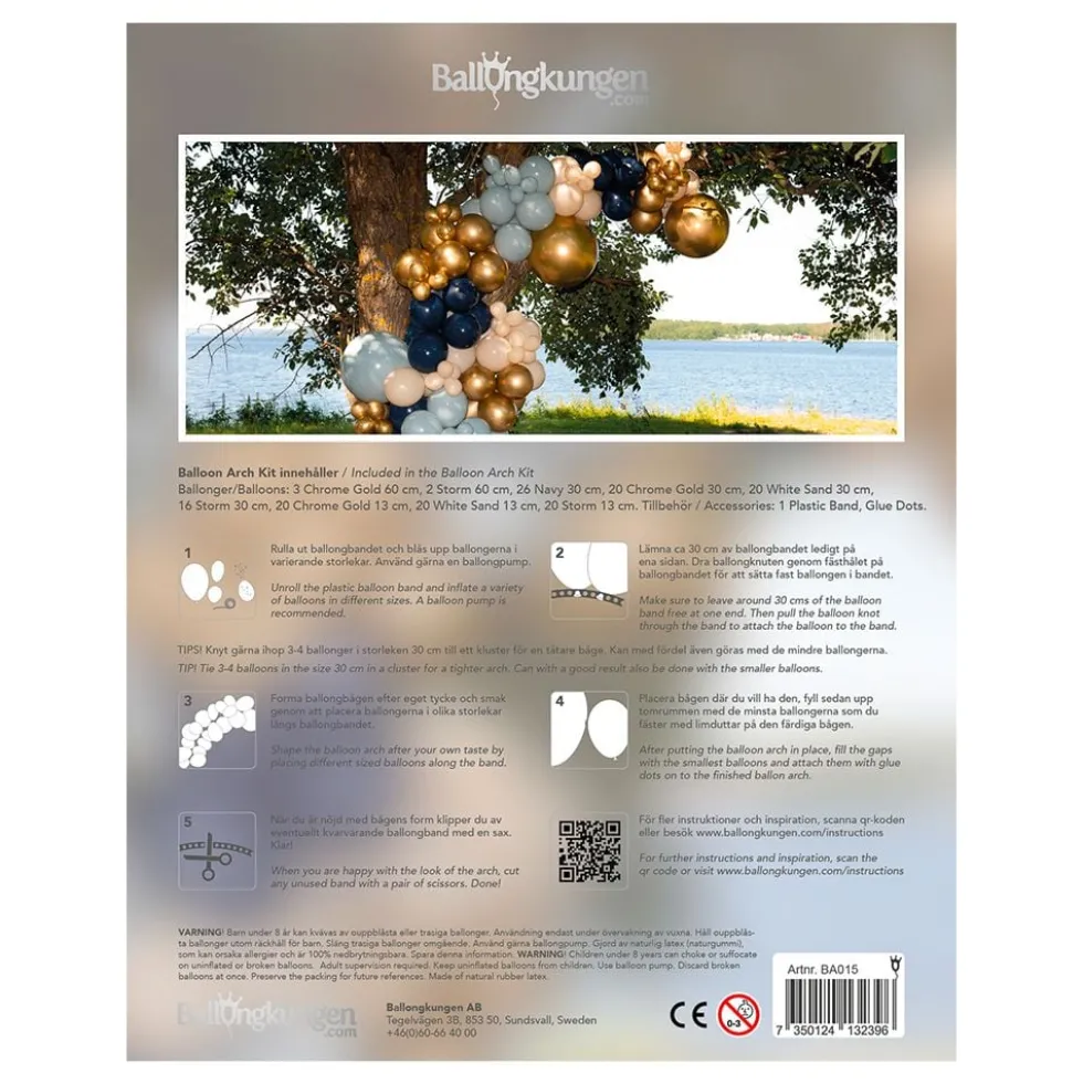 Ballonbue Blå/Guld/Beige