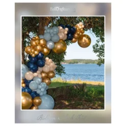 Ballonbue Blå/Guld/Beige