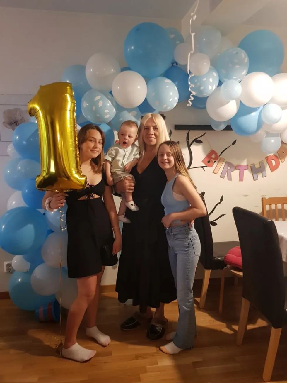 Ballonbue Blå/Hvid