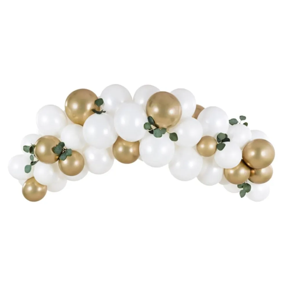 Ballonbue Guld/Hvid Sæt