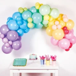 Ballonbue Regnbuefarvet Pastel