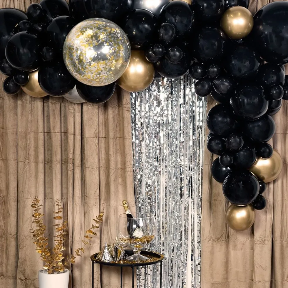 Ballonbue Sæt Sort/Guld
