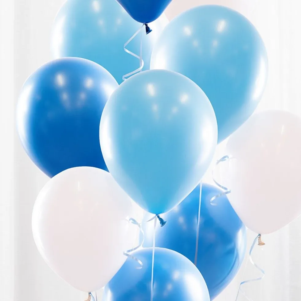 Ballonbuket Babyblå
