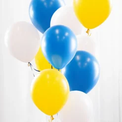 Ballonbuket Blå/Gul