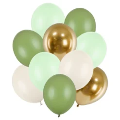 Ballonbuket Grøn Farvemix