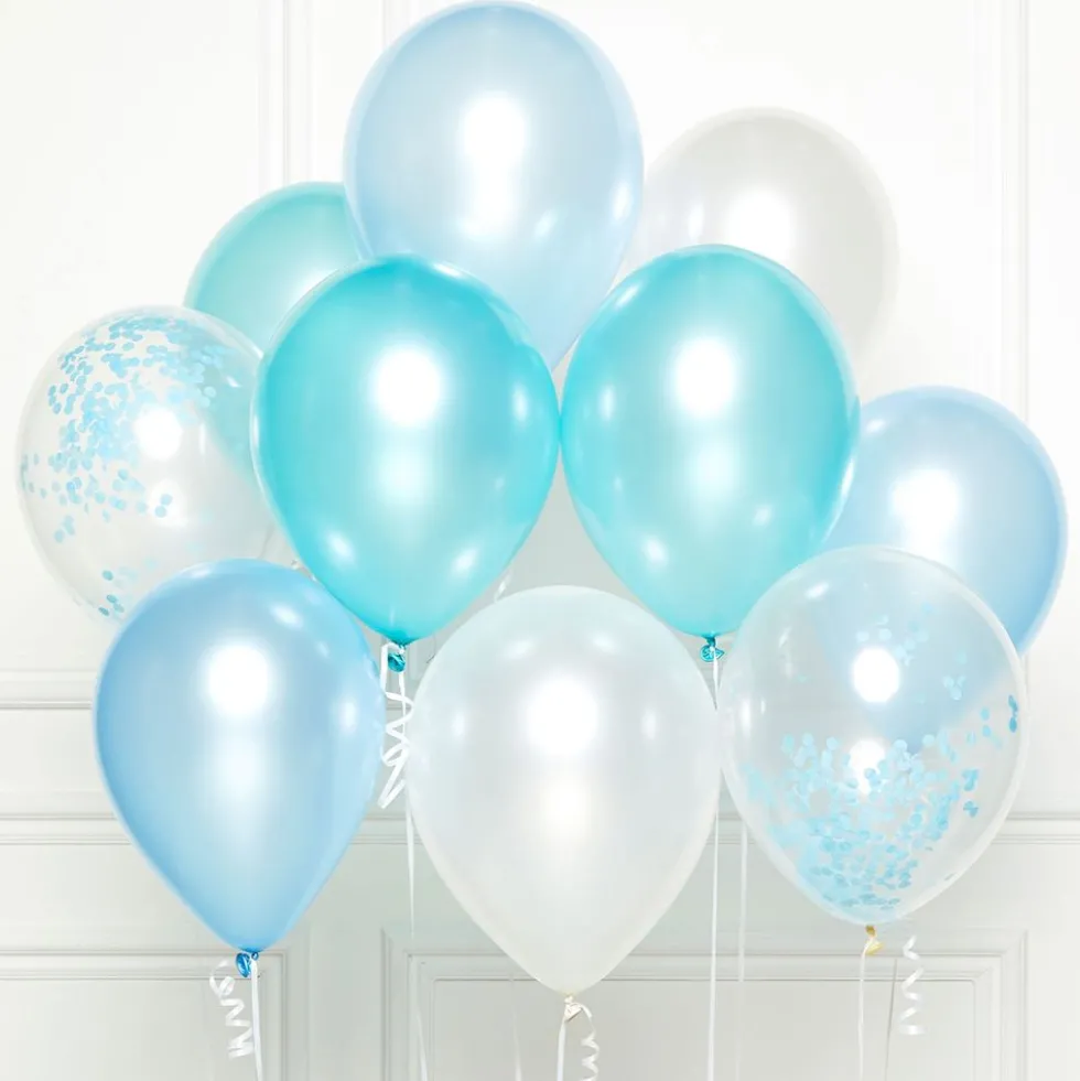 Ballonbuket Lyseblå