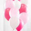 Ballonbuket Lyserød/Hvid