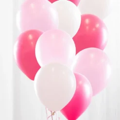 Ballonbuket Lyserød/Hvid
