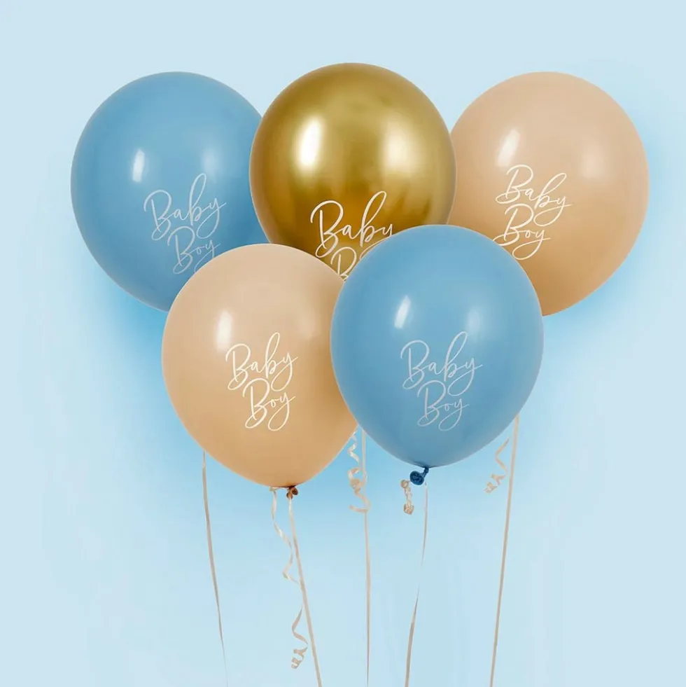 Balloner Baby Boy Guld/Blå