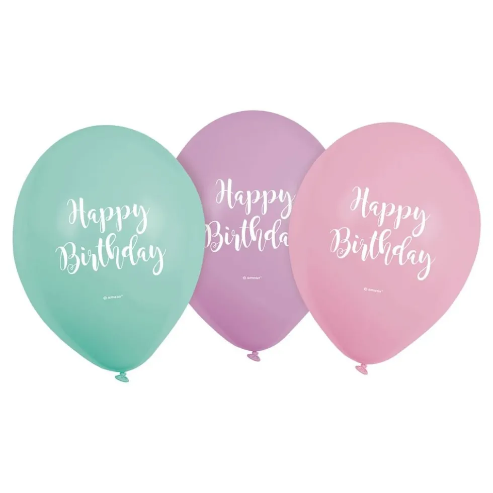 Balloner Happy Birthday Pastel