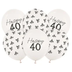 Balloner Happy 40 med Rosetter