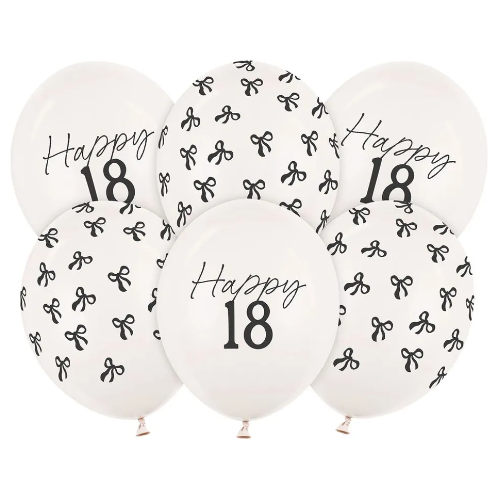 Balloner Happy 18 med Sløjfer