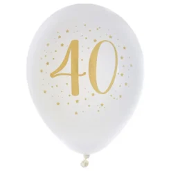 Balloner 40 Hvid/Guld
