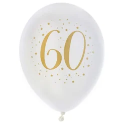 Balloner 60 Hvid/Guld