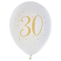 Balloner 30 Hvid/Guld