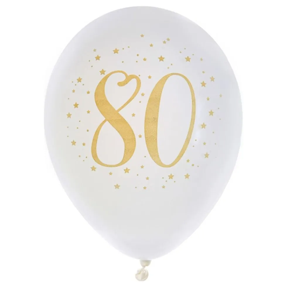 Balloner 80 Hvid/Guld