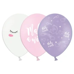 Balloner Unicorn Hvid/Lyserød/Lilla