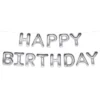Ballongguirlande Happy Birthday Sølv