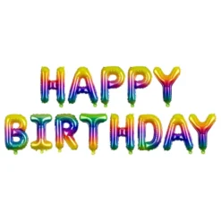 Ballongguirlande Happy Birthday Rainbow
