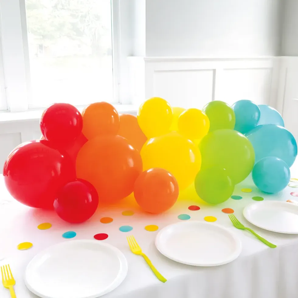 Ballongguirlande & Konfetti Regnbue