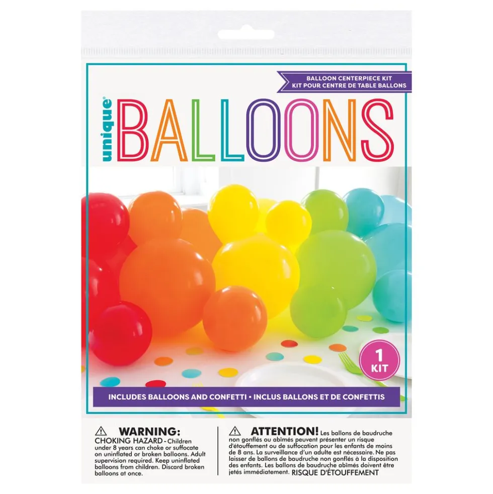 Ballongguirlande & Konfetti Regnbue