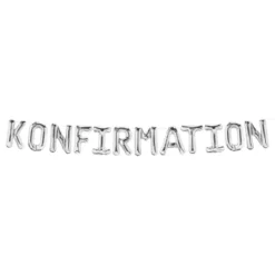 Ballongguirlande Konfirmation Sølv