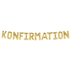Ballongguirlande Konfirmation Guld