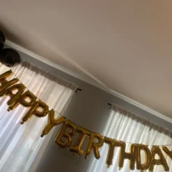 Ballonguirlande Happy Birthday Guld
