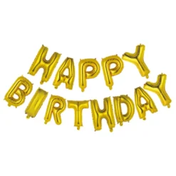 Ballonguirlande Happy Birthday Guld