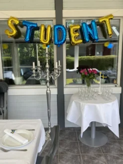 Ballonguirlande Student Blå/Gul
