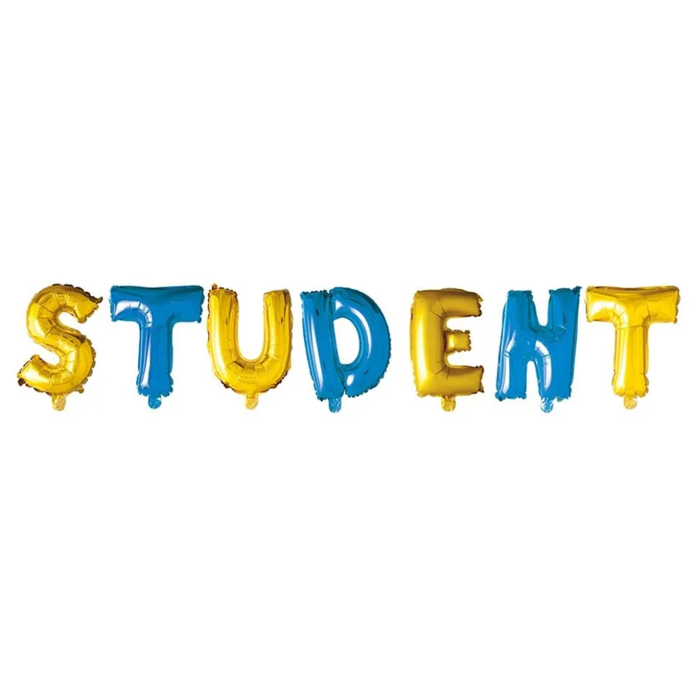 Ballonguirlande Student Blå/Gul