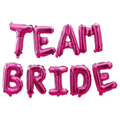 Ballonguirlande Team Bride Hot Pink