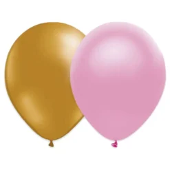 Ballonkombi Guld/Lyserød Metallic
