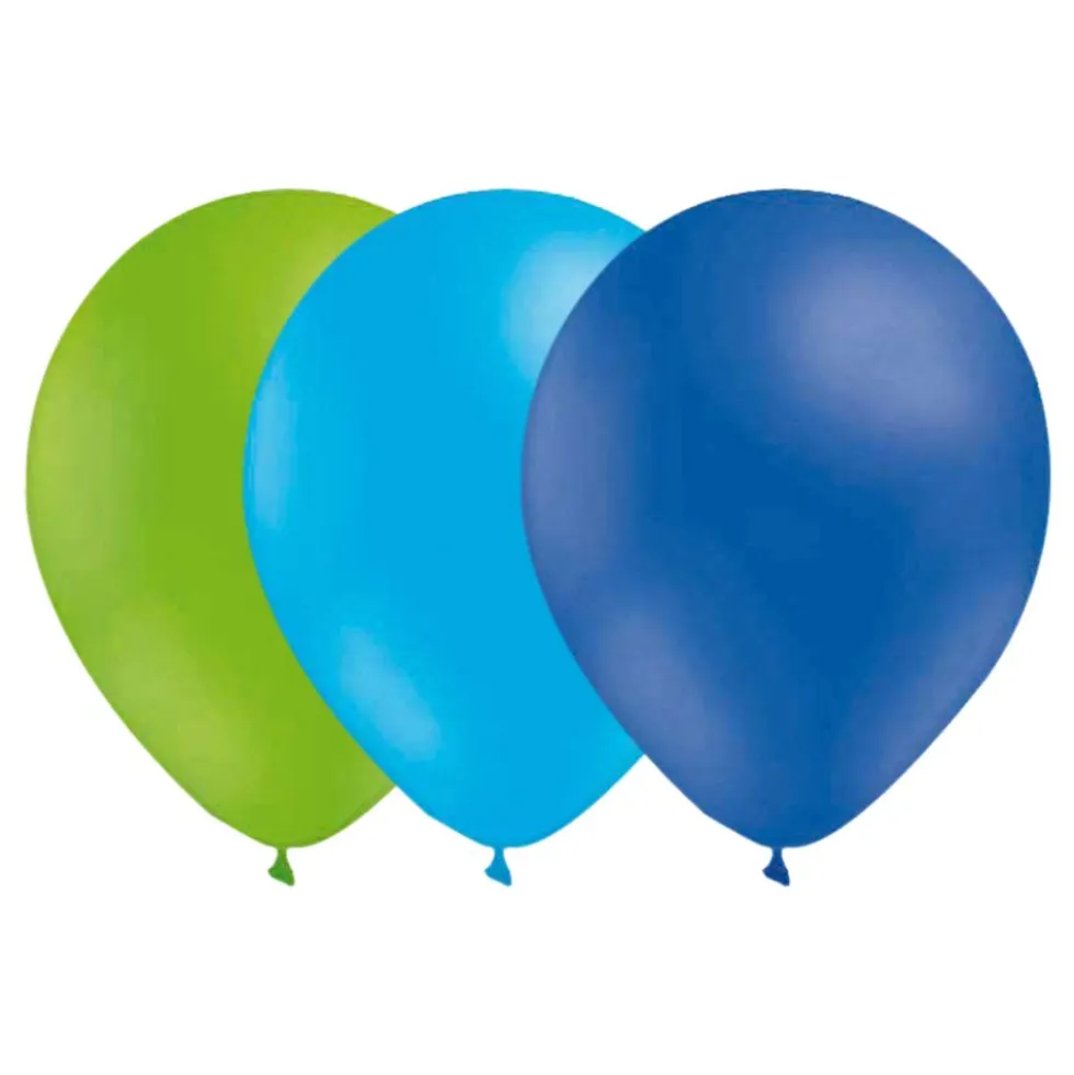 Ballonkombi Limegrøn/Lyseblå/Blå