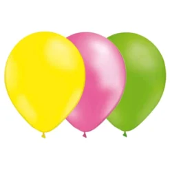 Ballonkombi Lysegul-Limegrøn-Metallic Lyserød