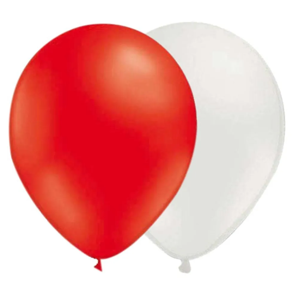 Ballonkombi Rød/Hvid