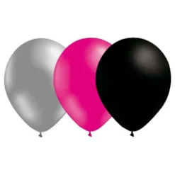 Ballonkombi Sølv/Magenta/Sort