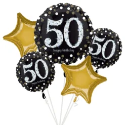 Ballonsæt Sort/Guld 50 år
