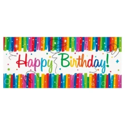 Banderole Happy Birthday Regnbue