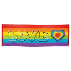 Banderole Love Regnbuefarvet